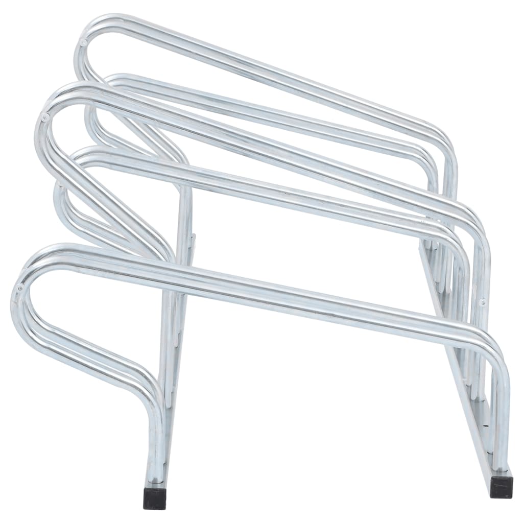 vidaXL Support de vélo au sol autoportant pour 5 vélos acier galvanisé