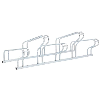 vidaXL Support de vélo au sol autoportant pour 5 vélos acier galvanisé