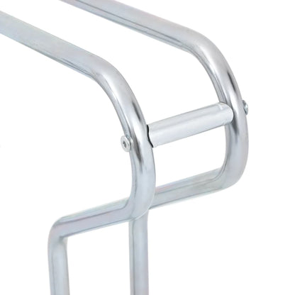 vidaXL Support de vélo au sol autoportant pour 5 vélos acier galvanisé