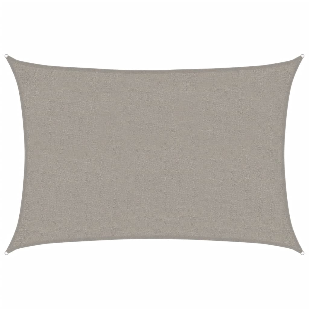 vidaXL Voile d'ombrage 160 g/m² rectangulaire gris clair 2x3 m PEHD