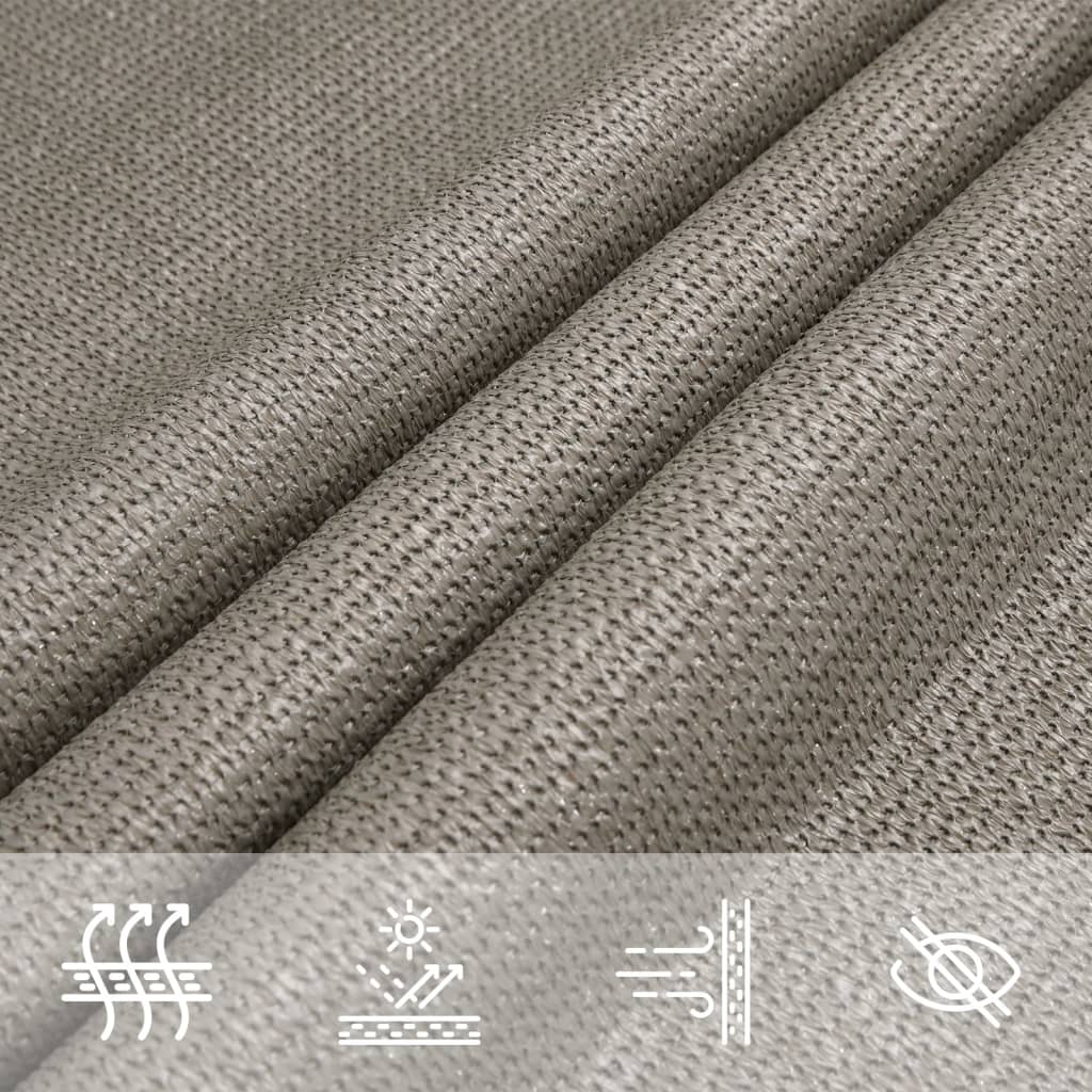 vidaXL Voile d'ombrage 160 g/m² rectangulaire gris clair 2x3 m PEHD