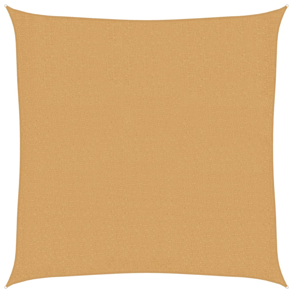 vidaXL Voile d'ombrage 160 g/m² carré sable 3x3 m PEHD