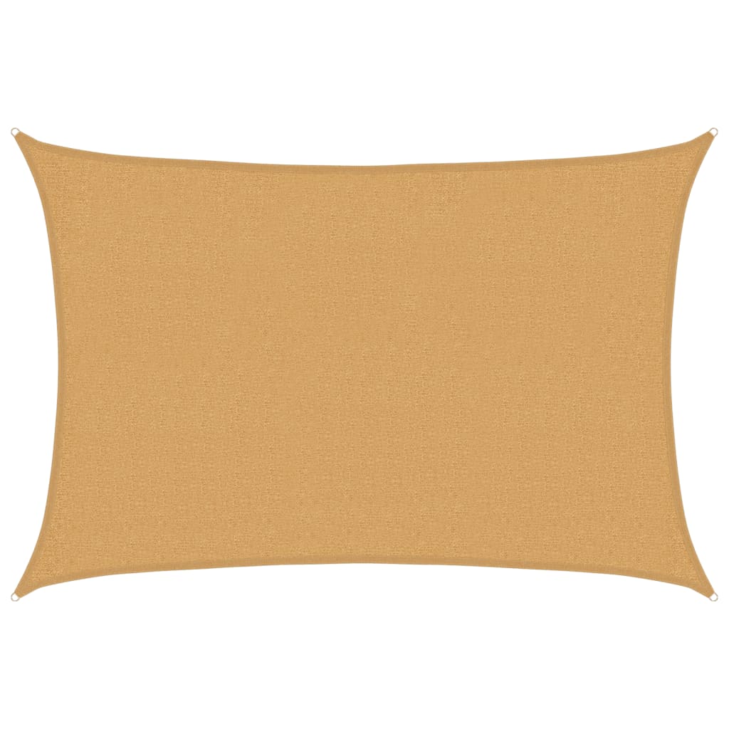 vidaXL Voile d'ombrage 160 g/m² rectangulaire sable 2x3 m PEHD