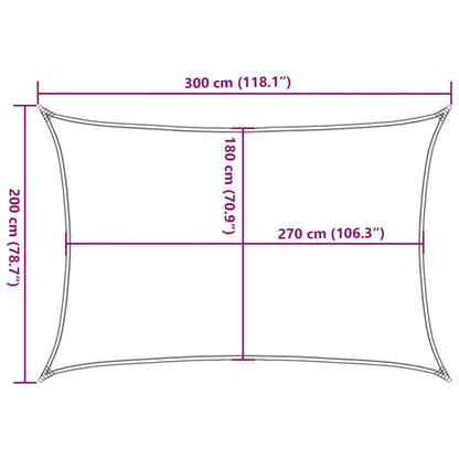 vidaXL Voile d'ombrage 160 g/m² rectangulaire sable 2x3 m PEHD