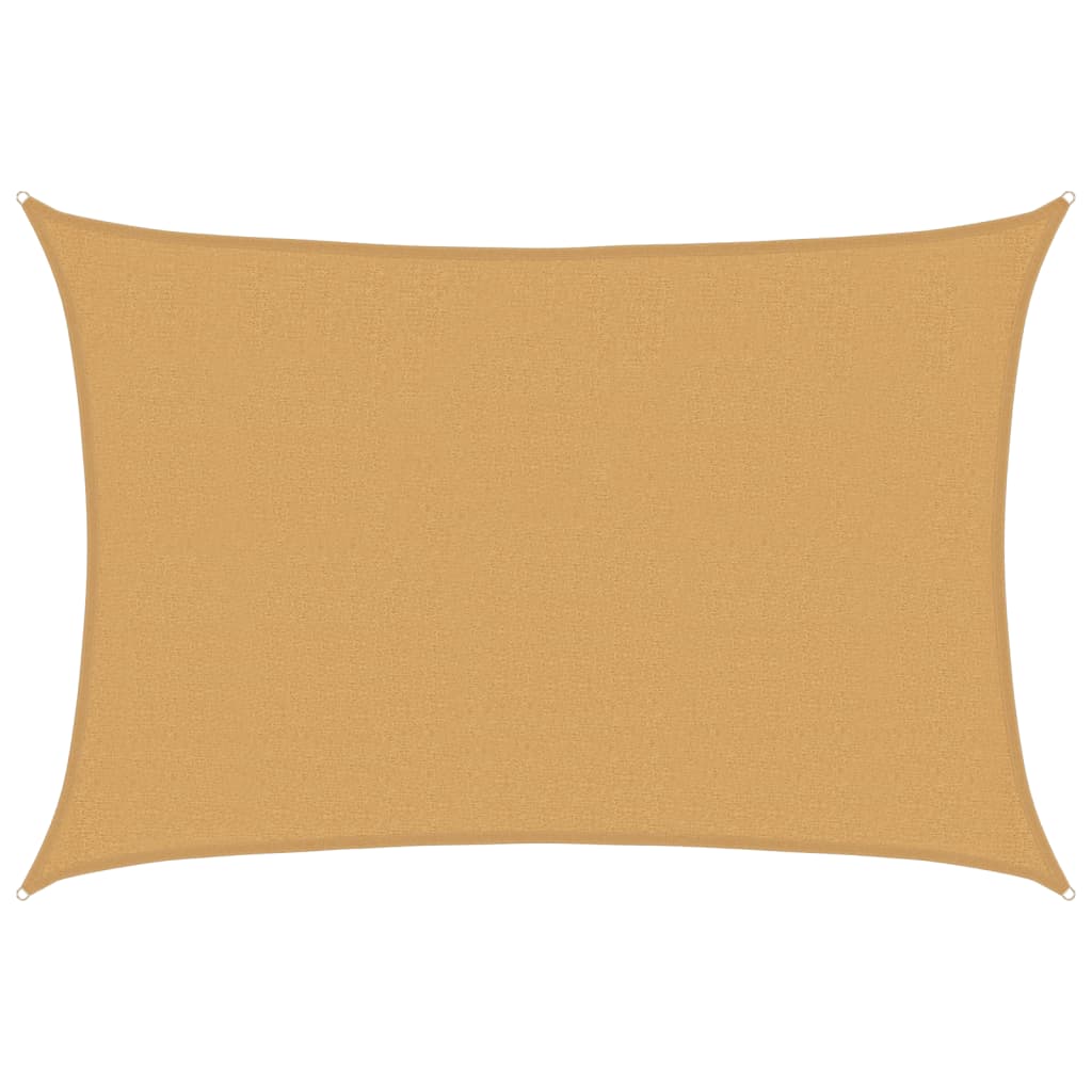 vidaXL Voile d'ombrage 160 g/m² rectangulaire sable 2,5x3,5m PEHD