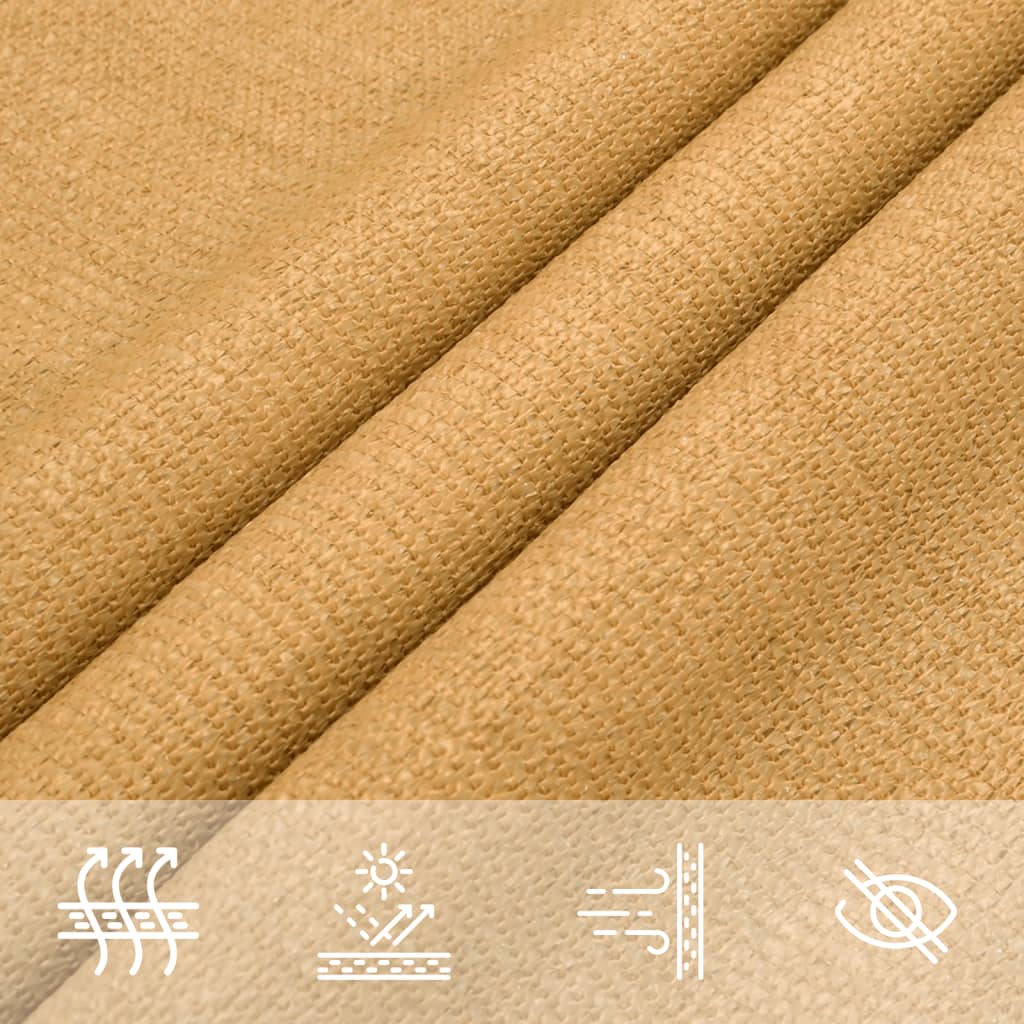 vidaXL Voile d'ombrage 160 g/m² rectangulaire sable 2,5x3,5m PEHD