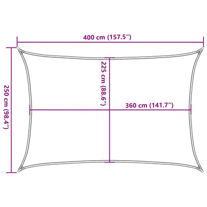 vidaXL Voile d'ombrage 160 g/m² rectangulaire sable 2,5x4 m PEHD
