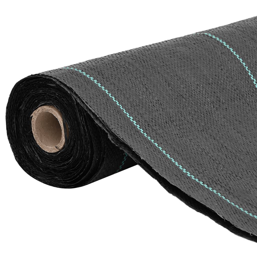 vidaXL Membrane anti-mauvaises herbes noir 1,5x25 m PP