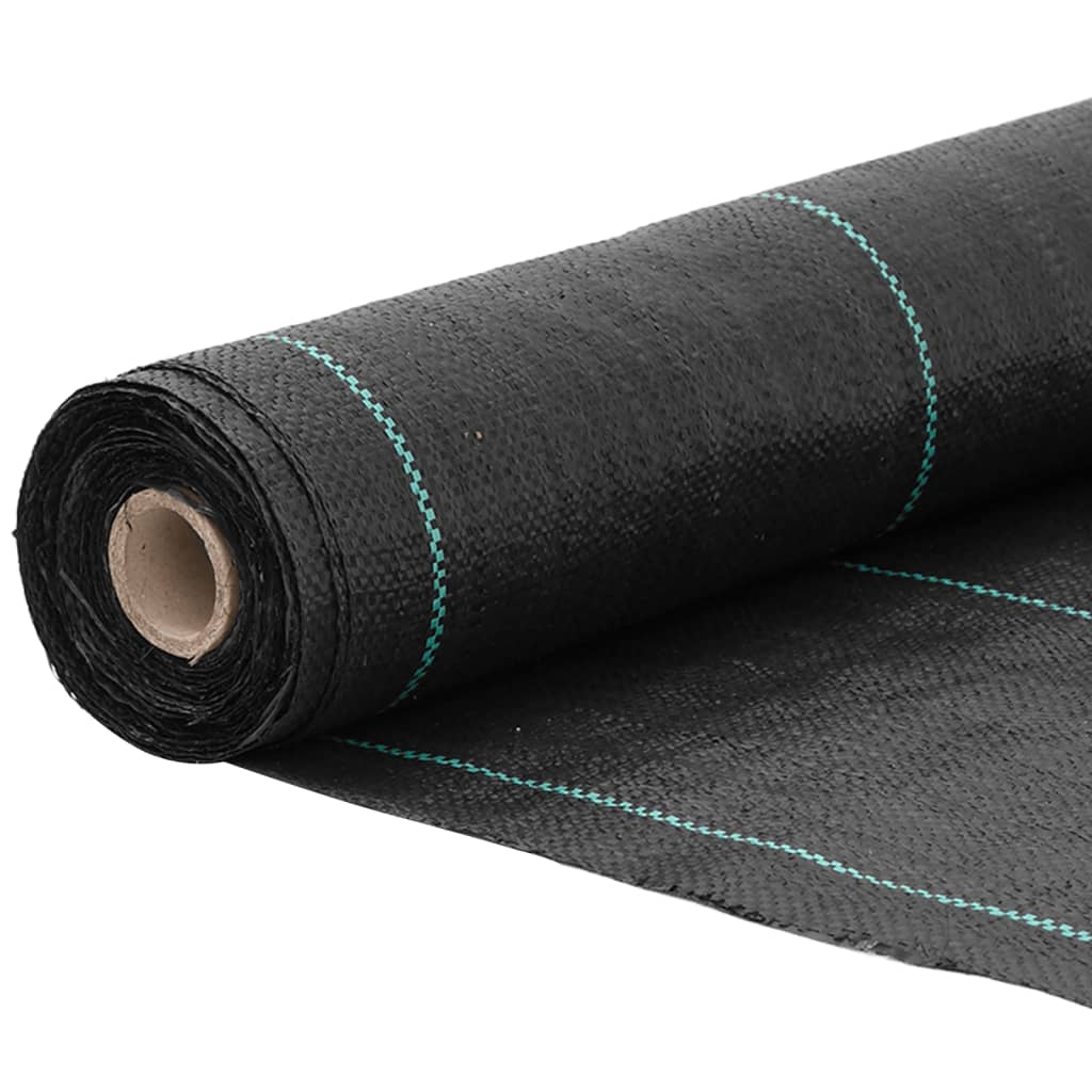 vidaXL Membrane anti-mauvaises herbes noir 1,5x50 m PP