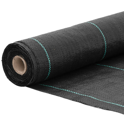 vidaXL Membrane anti-mauvaises herbes noir 1,5x50 m PP