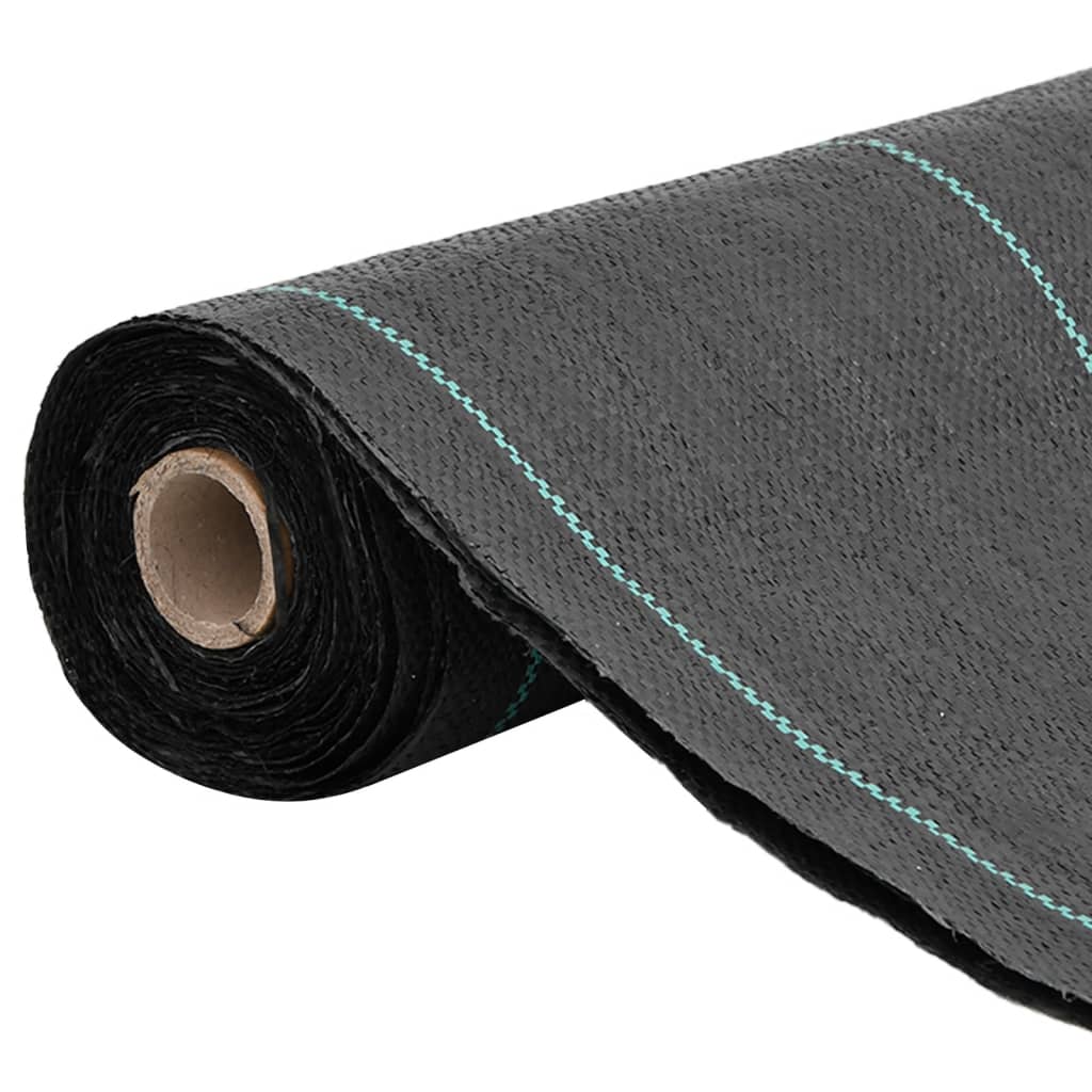 vidaXL Membrane anti-mauvaises herbes noir 1,5x100 m PP