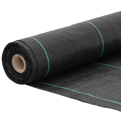 vidaXL Membrane anti-mauvaises herbes noir 1,5x100 m PP