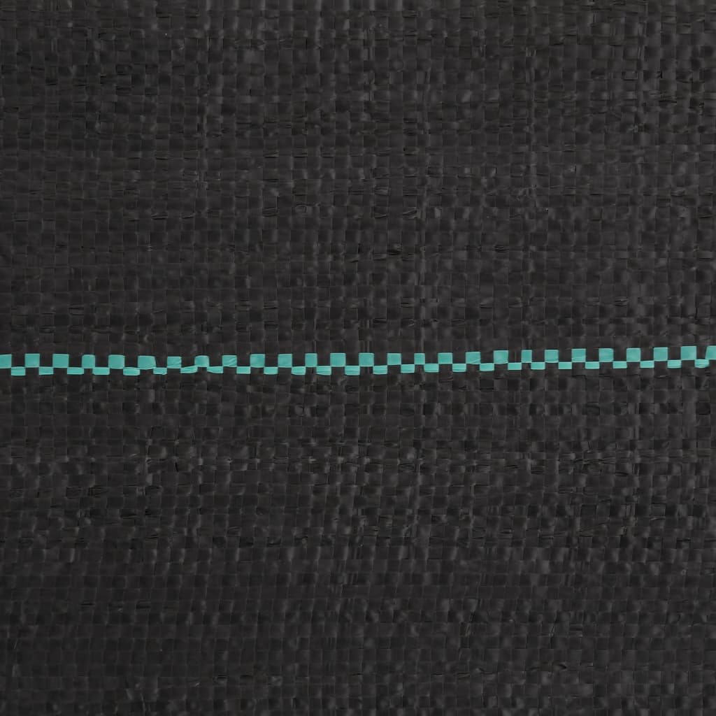 vidaXL Membrane anti-mauvaises herbes noir 1,5x100 m PP