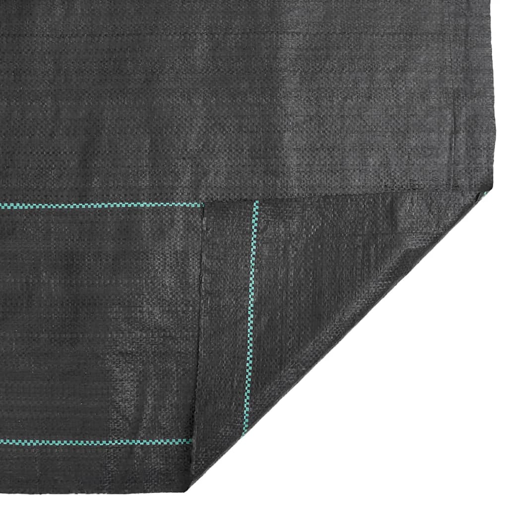 vidaXL Membrane anti-mauvaises herbes noir 1,5x100 m PP