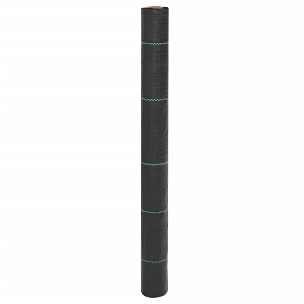 vidaXL Membrane anti-mauvaises herbes noir 1x25 m PP