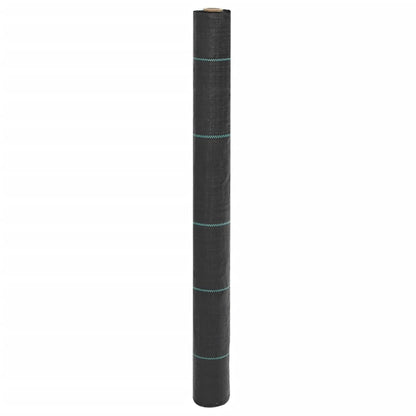 vidaXL Membrane anti-mauvaises herbes noir 1x25 m PP