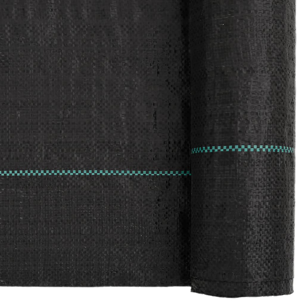 vidaXL Membrane anti-mauvaises herbes noir 1x25 m PP