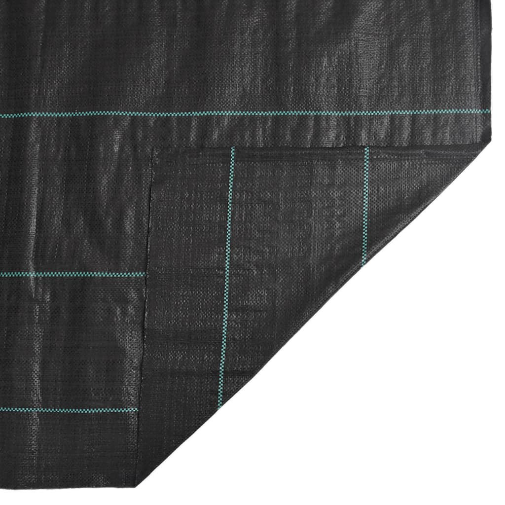 vidaXL Membrane anti-mauvaises herbes noir 1x25 m PP