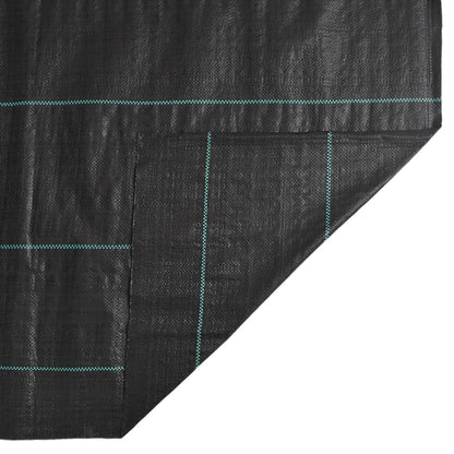 vidaXL Membrane anti-mauvaises herbes noir 1x25 m PP