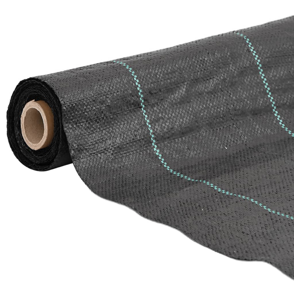 vidaXL Membrane anti-mauvaises herbes noir 1x100 m PP