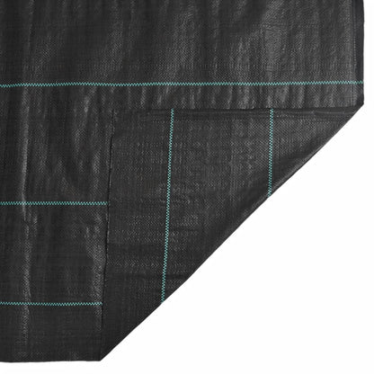 vidaXL Membrane anti-mauvaises herbes noir 1x200 m PP