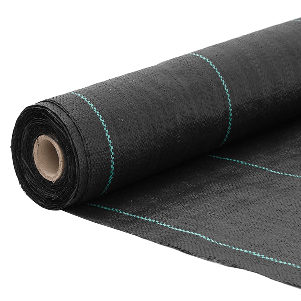 vidaXL Membrane anti-mauvaises herbes noir 1,5x50 m PP
