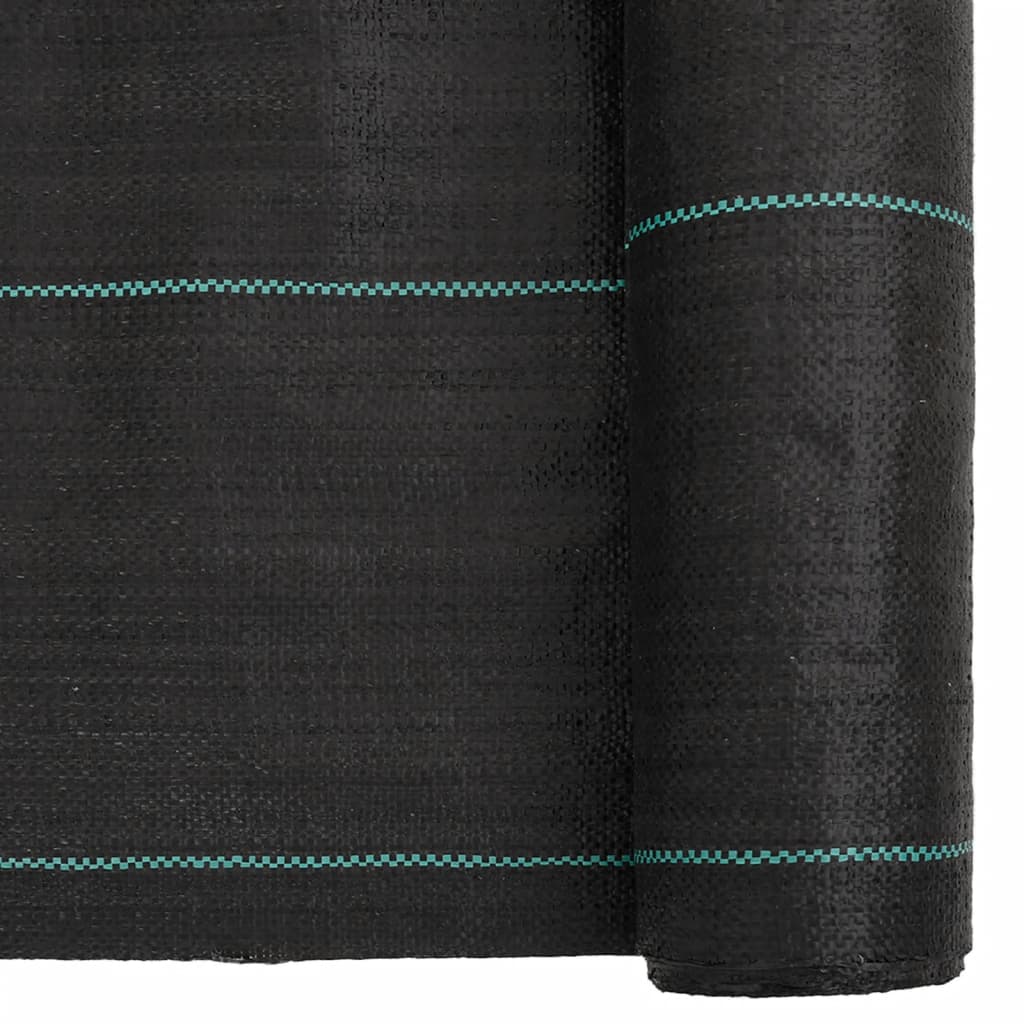 vidaXL Membrane anti-mauvaises herbes noir 1,5x50 m PP