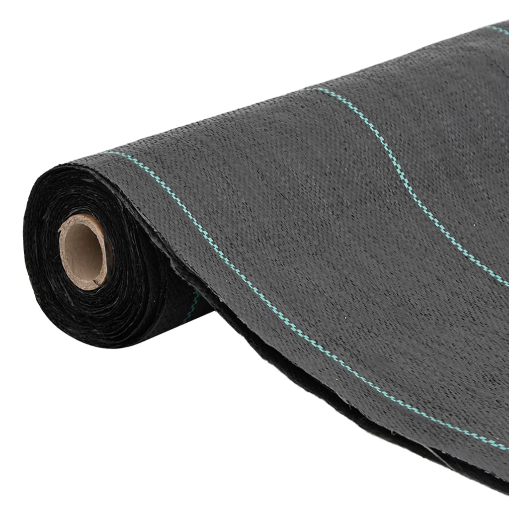 vidaXL Membrane anti-mauvaises herbes noir 1,5x100 m PP