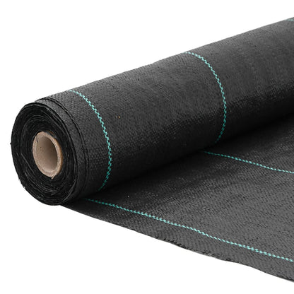 vidaXL Membrane anti-mauvaises herbes noir 1,5x100 m PP