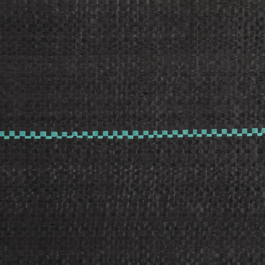 vidaXL Membrane anti-mauvaises herbes noir 1,5x100 m PP