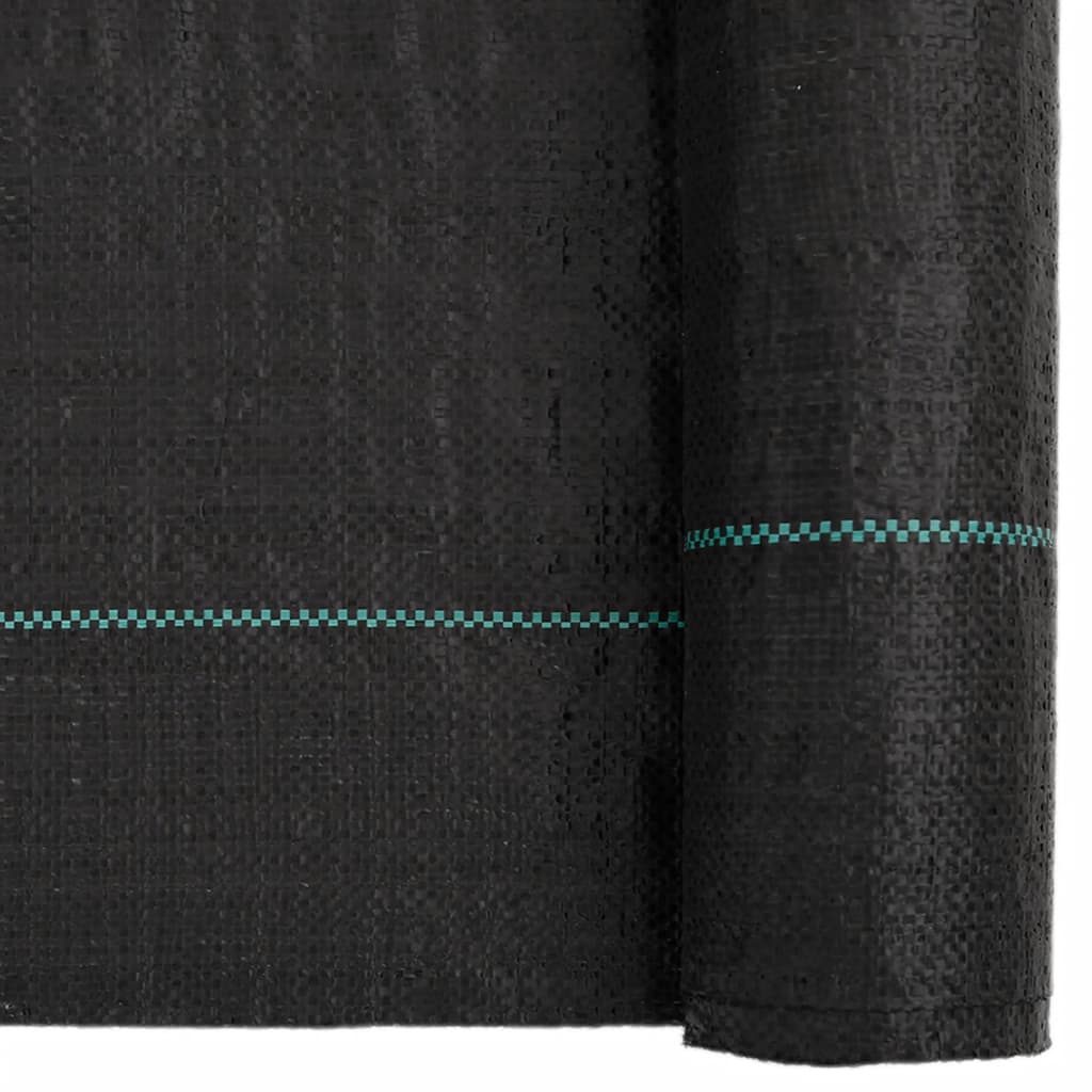 vidaXL Membrane anti-mauvaises herbes noir 2x25 m PP