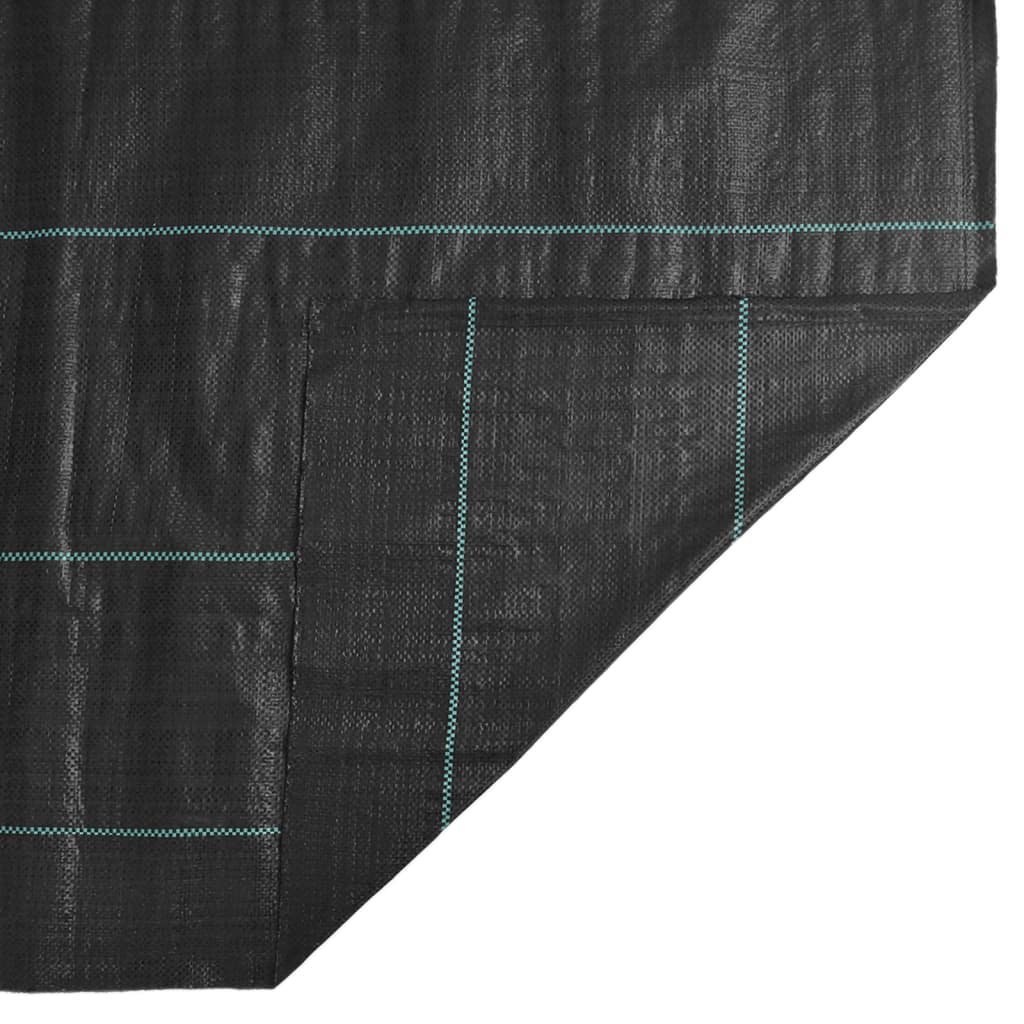 vidaXL Membrane anti-mauvaises herbes noir 2x25 m PP