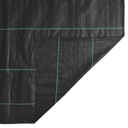vidaXL Membrane anti-mauvaises herbes noir 2x25 m PP