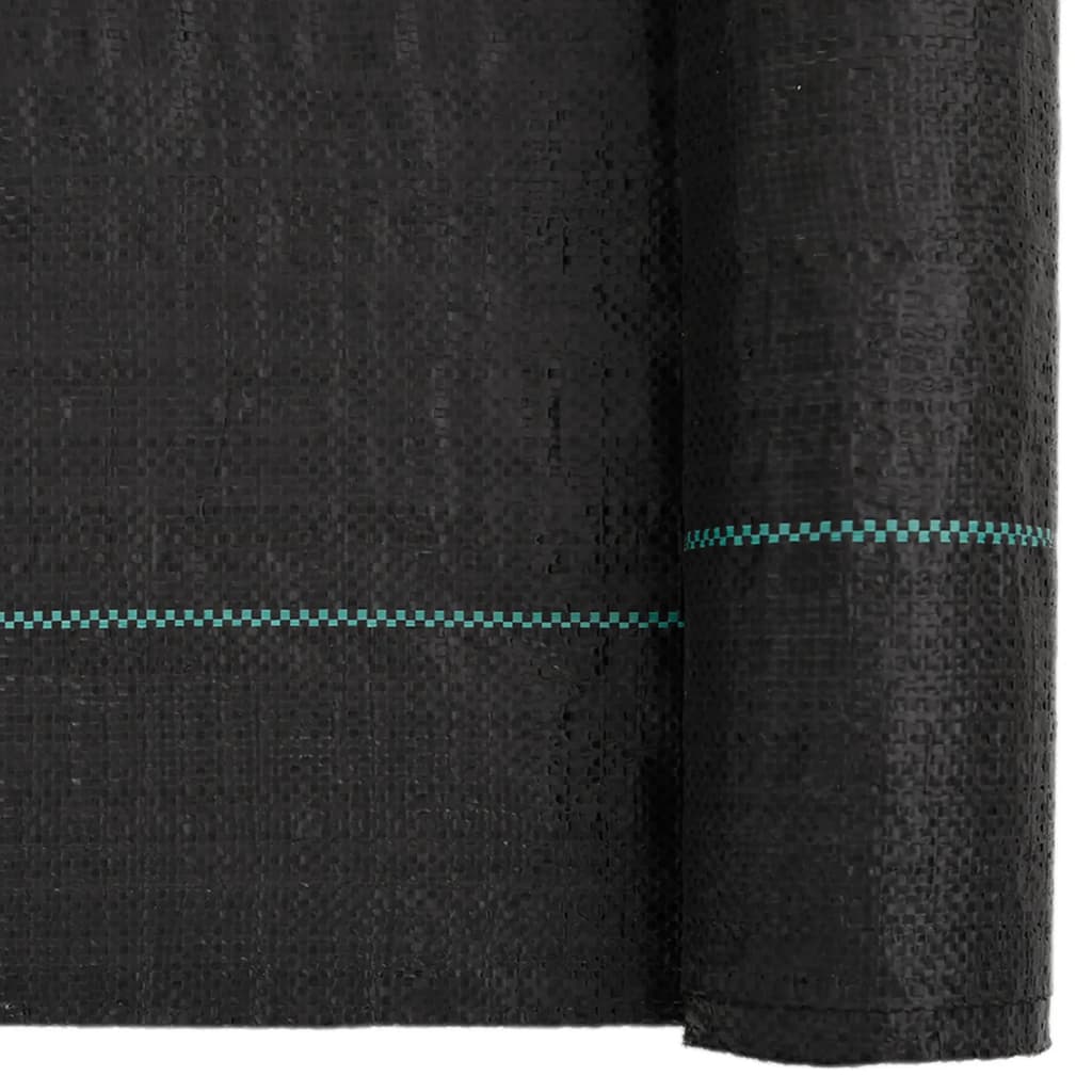 vidaXL Membrane anti-mauvaises herbes noir 2x100 m PP