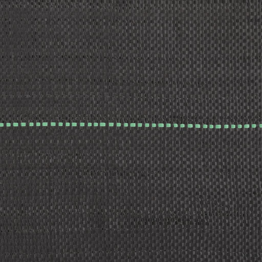 vidaXL Membrane anti-mauvaises herbes noir 1x25 m PP