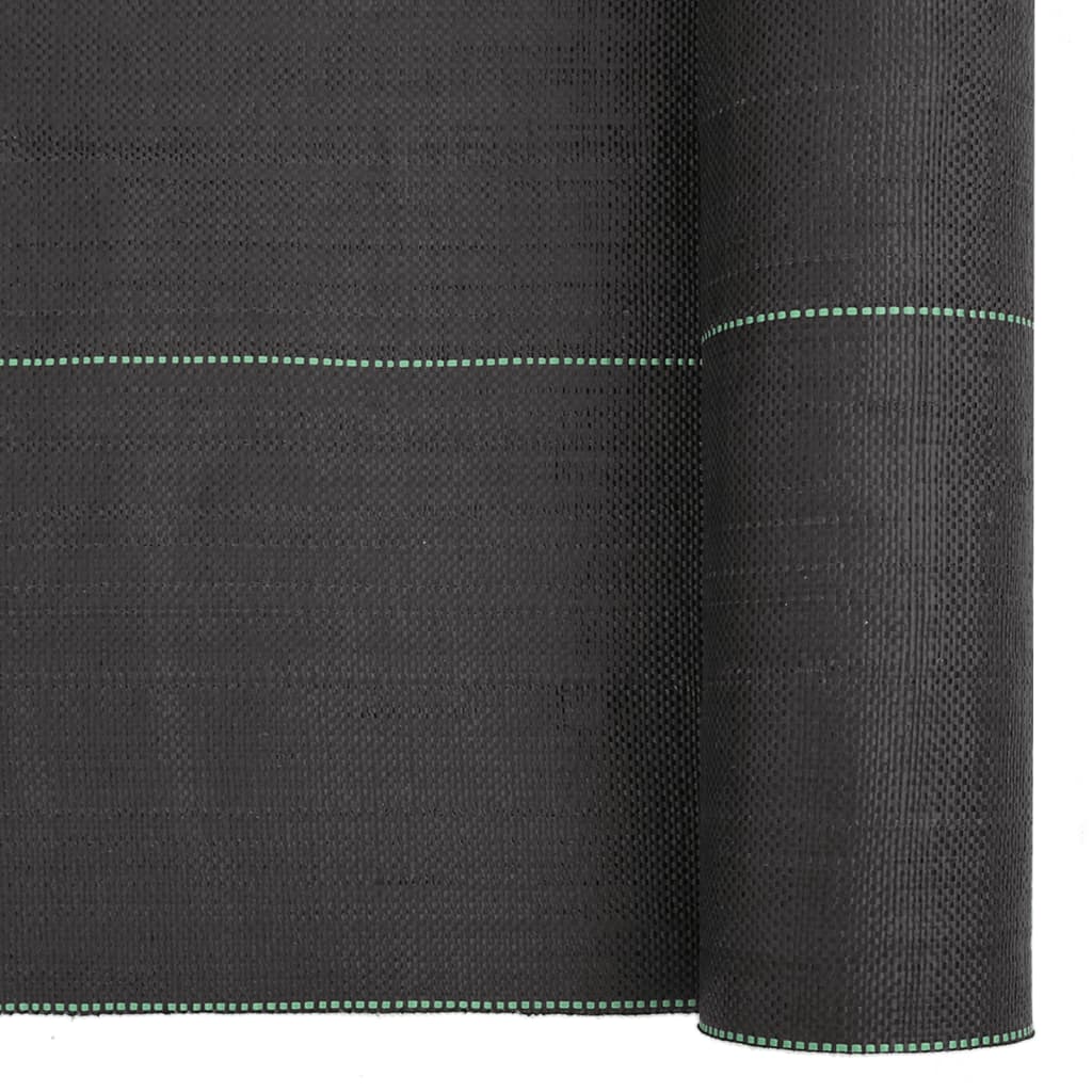 vidaXL Membrane anti-mauvaises herbes noir 1x25 m PP