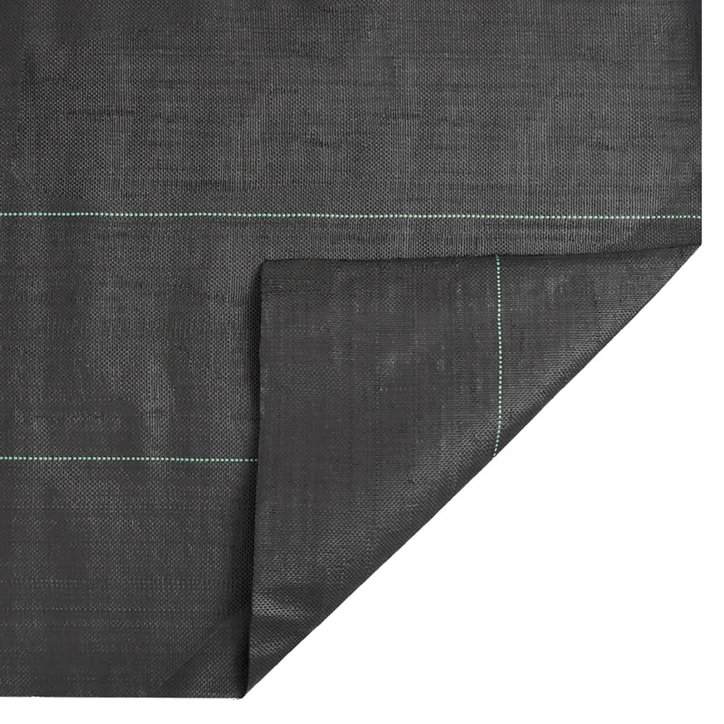 vidaXL Membrane anti-mauvaises herbes noir 1x25 m PP