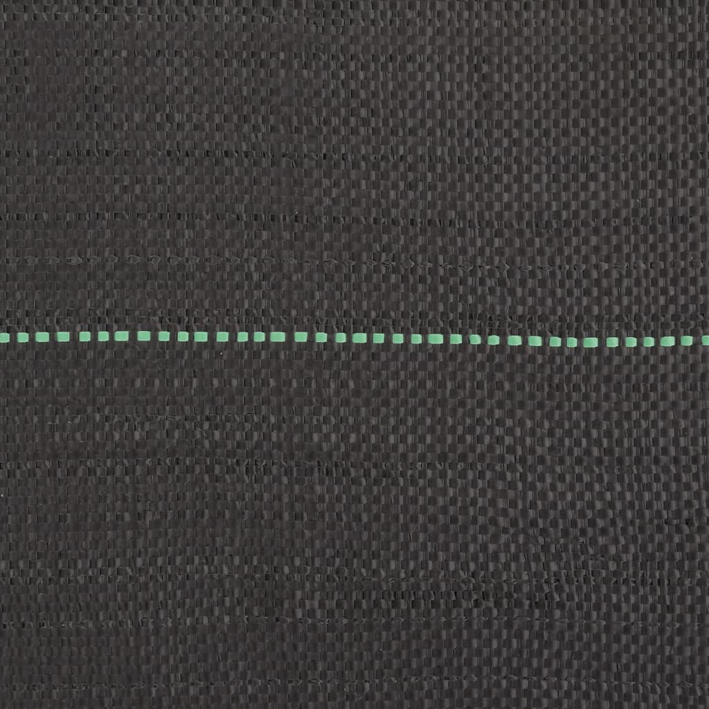 vidaXL Membrane anti-mauvaises herbes noir 1x50 m PP