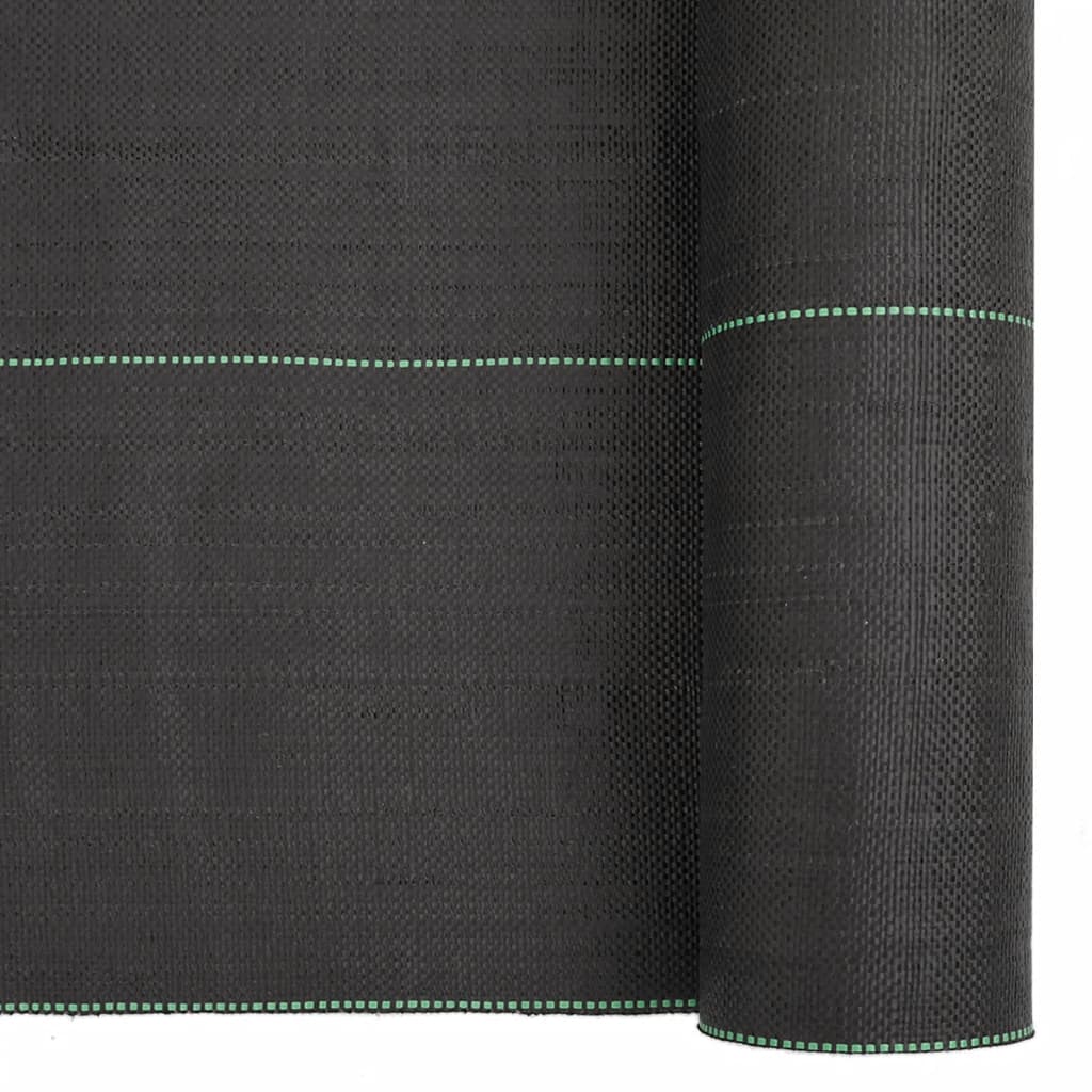 vidaXL Membrane anti-mauvaises herbes noir 2x25 m PP
