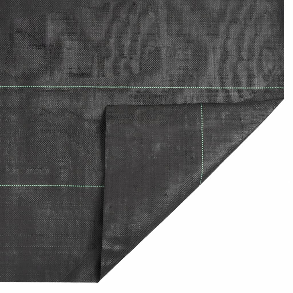 vidaXL Membrane anti-mauvaises herbes noir 2x25 m PP
