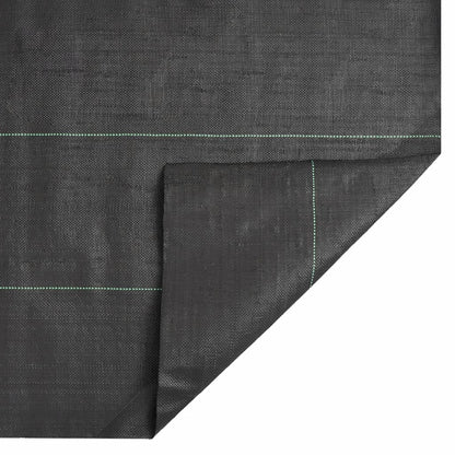 vidaXL Membrane anti-mauvaises herbes noir 2x25 m PP