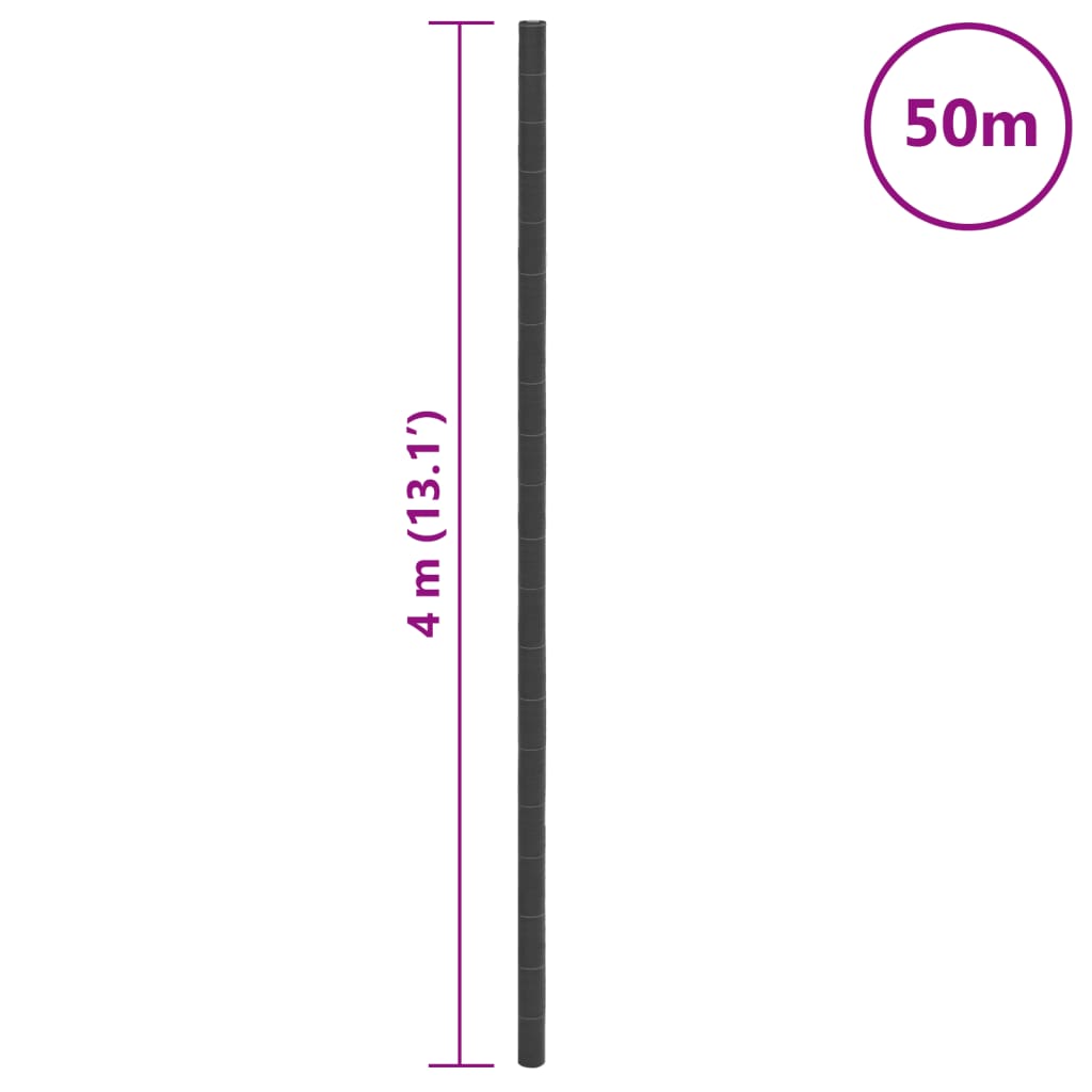 vidaXL Membrane anti-mauvaises herbes noir 4x50 m PP