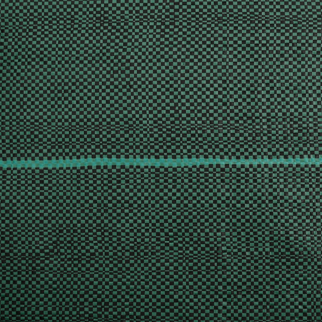 vidaXL Membrane anti-mauvaises herbes vert 1,5x100 m PP