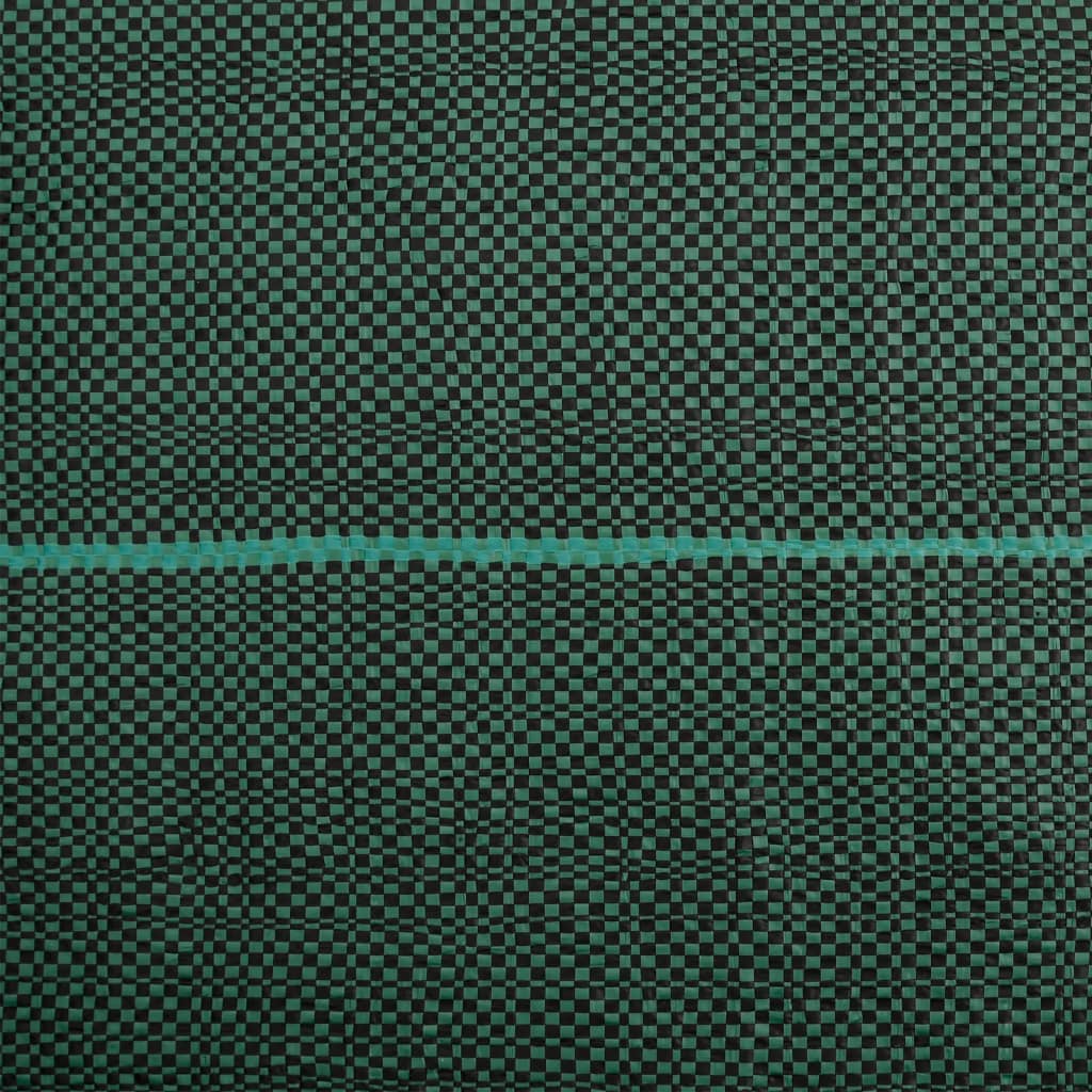 vidaXL Membrane anti-mauvaises herbes vert 2x25 m PP