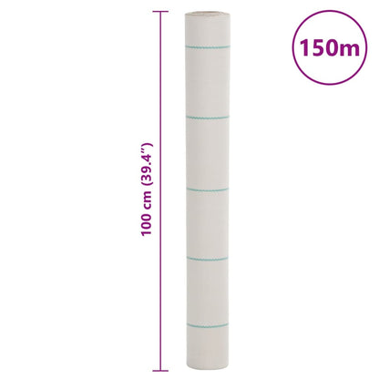 vidaXL Membrane anti-mauvaises herbes blanc 1x150 m PP