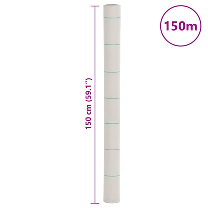 vidaXL Membrane anti-mauvaises herbes blanc 1,5x150 m PP
