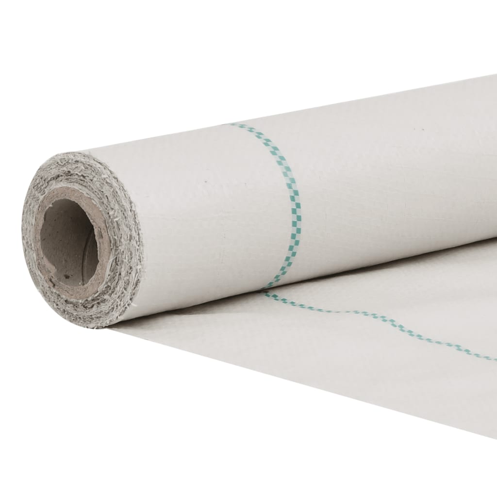 vidaXL Membrane anti-mauvaises herbes blanc 1,5x200 m PP
