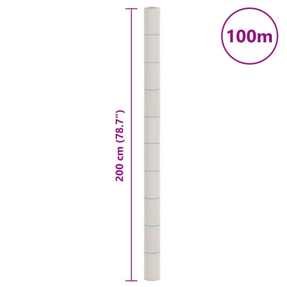 vidaXL Membrane anti-mauvaises herbes blanc 2x100 m PP