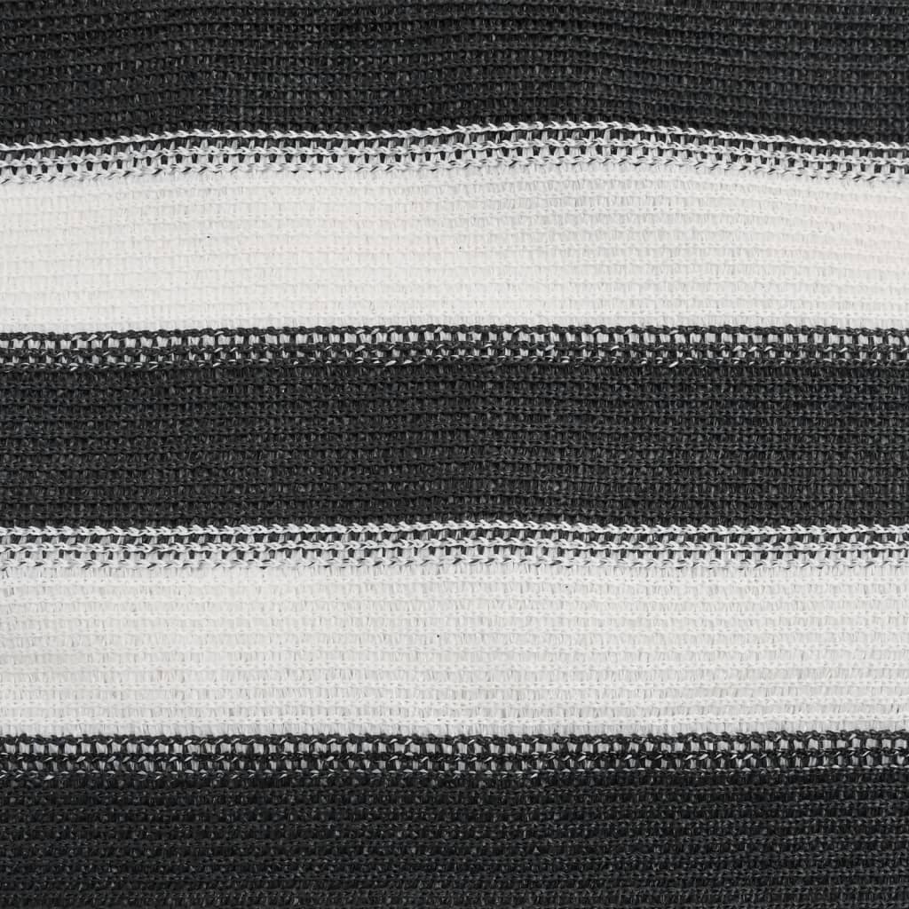 vidaXL Filet brise-vue anthracite et blanc 1,5x25 m PEHD 75 g/m²