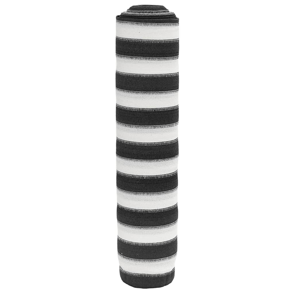 vidaXL Filet brise-vue anthracite et blanc 1,5x50 m PEHD 150 g/m²